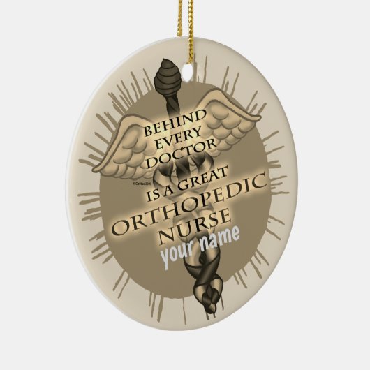 Große orthopädische Krankenschwester Keramik Ornament (Rechts)