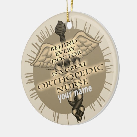 Große orthopädische Krankenschwester Keramik Ornament (Links)