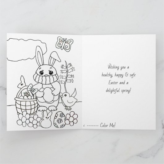 Große Osterfeier, Osterhase in Facemask Karte (Innenseite)