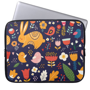 Große Ostersammlung von Blume, Blätter, b Laptopschutzhülle