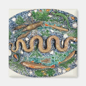 Große, ovale Schale mit Relief Magnet (Vorne)