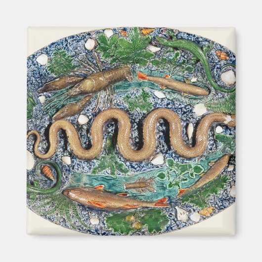 Große, ovale Schale mit Relief Magnet (Vorne)