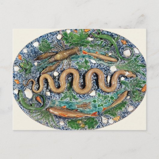 Große, ovale Schale mit Relief Postkarte (Vorderseite)