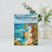 Große Ozeanstraße Australien Postkarte (Stehend Vorderseite)