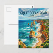 Große Ozeanstraße Australien Postkarte (Vorne/Hinten)