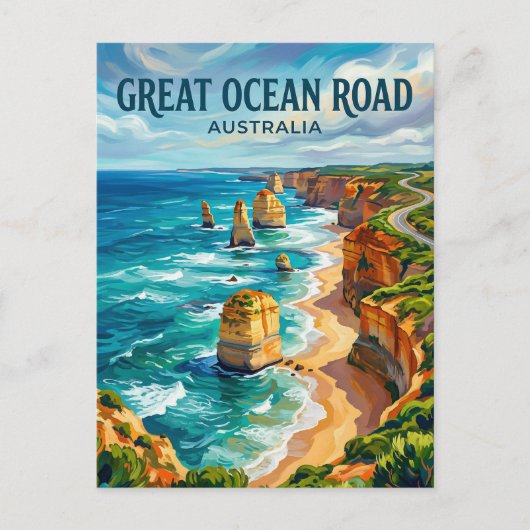 Große Ozeanstraße Australien Postkarte (Vorderseite)