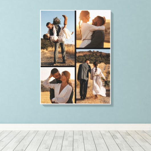 Große Paare Collage Foto Leinwand (Insitu (Holzboden))