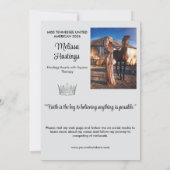 Große Pageant-Autogrammkarte | Silber-Glitz-Rand (Rückseite)