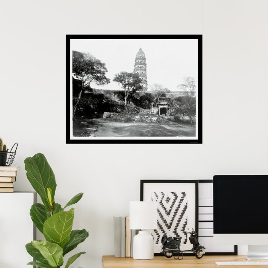 Große Pagode in Soochow, China 1898 Poster (Heimbüro)