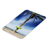 Große Palme am Sandstrand mit aufblasbarem Wasser Magnet (Linke Seite)