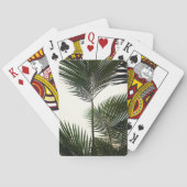 Große Palmwedel auf Weiß Spielkarten (Rückseite)