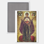 Große Panagia aus Jaroslawl Magnet (Vorderseite/Rückseite)