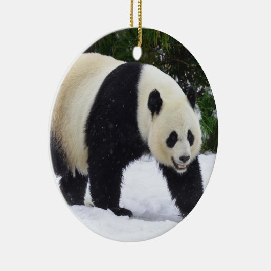 Große Pandas Smithsonian | im Schnee Keramikornament (Rechts)
