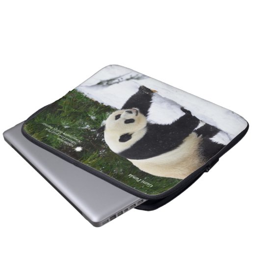 Große Pandas Smithsonian | im Schnee Laptopschutzhülle (Vorne Knopf)