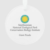 Große Pandas Smithsonian | im Schnee Ornament (Rückseite)