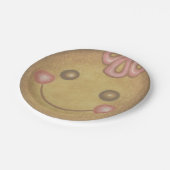 Große Papierplatten mit Lebkuchen-Motiv Pappteller (Schrägansicht)