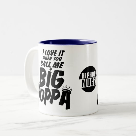 Große Pappa-Tasse II Zweifarbige Tasse (Vorderseite Links)