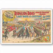 Große Parade mit Männern in Uniform auf Pferd Aufkleber (Vorderseite)