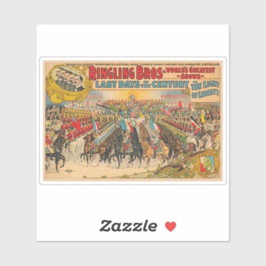 Große Parade mit Männern in Uniform auf Pferd Aufkleber (Blatt)