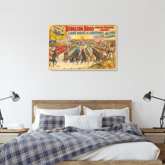 Große Parade mit Männern in Uniform auf Pferd Leinwanddruck (Insitu (Schlafzimmer))