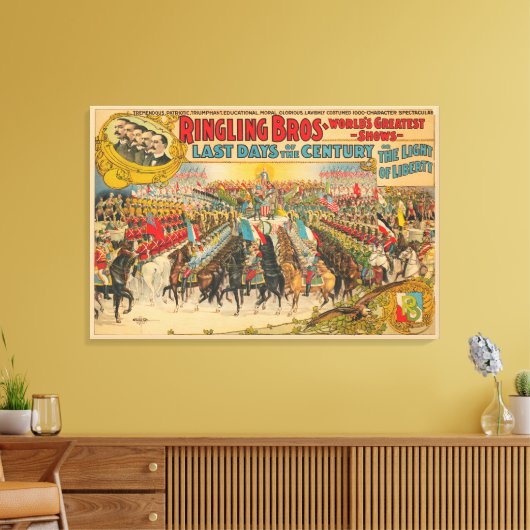 Große Parade mit Männern in Uniform auf Pferd Leinwanddruck (Insitu (Wohnzimmer))