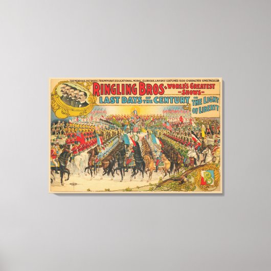 Große Parade mit Männern in Uniform auf Pferd Leinwanddruck (Vorderseite)