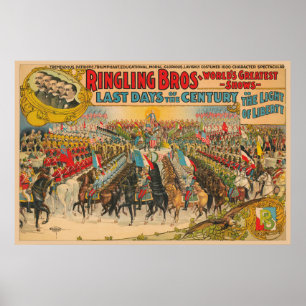 Große Parade mit Männern in Uniform auf Pferd Poster