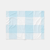 Große Pastel Blau und Weiß Gingham Kariert Fleecedecke (Vorderseite (Horizontal))