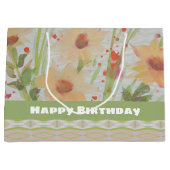 Große Pastell Floral Geburtstagsgeschenktasche Geschenktüte (Vorderseite)