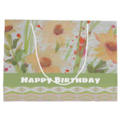 Große Pastell Floral Geburtstagsgeschenktasche Geschenktüte (Rückseite)