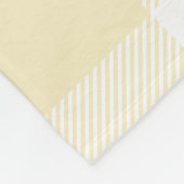 Große Pastell Gelb und Weiß Gingham Kariert Fleecedecke (Ecke)