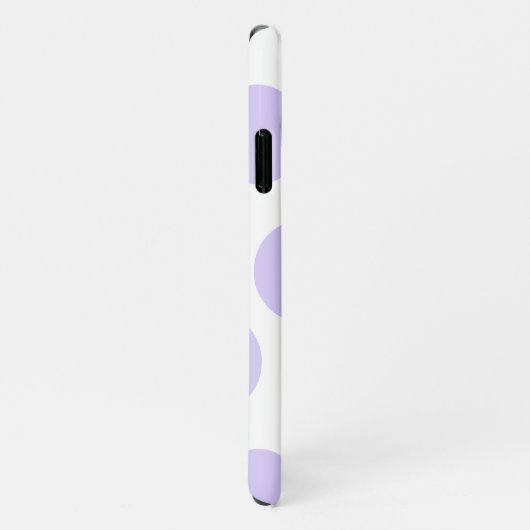 Große Pastell Lila Polka Dot Muster Personalisiert iPhone Hülle (Rechte Seite)