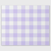 Große Pastelle Lila und Weiß Gingham Geschenkpapier (Flach)