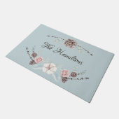 Große Pastelle Winter Foliage Personalisiert Doorm Fußmatte (Schrägansicht)
