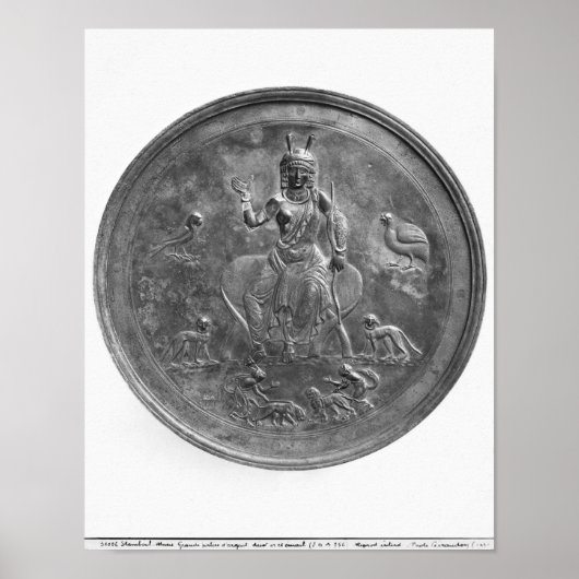 Große Patera, die eine Göttin darstellt Poster (Vorne)
