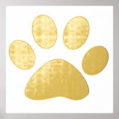 Große paw Print Muster Schlafzimmer Living Geschen Foliendrucke (Vorderseite)