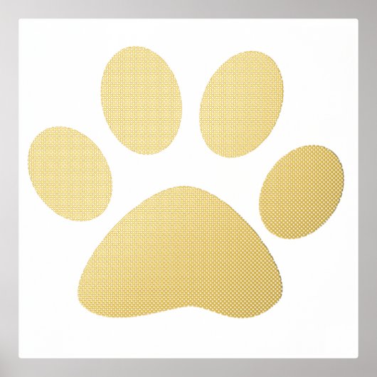 Große paw Print Muster Schlafzimmer Living Geschen Foliendrucke (Vorderseite)