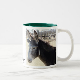 Große Pelzohren - Esel-Pferdetierrettung Zweifarbige Tasse