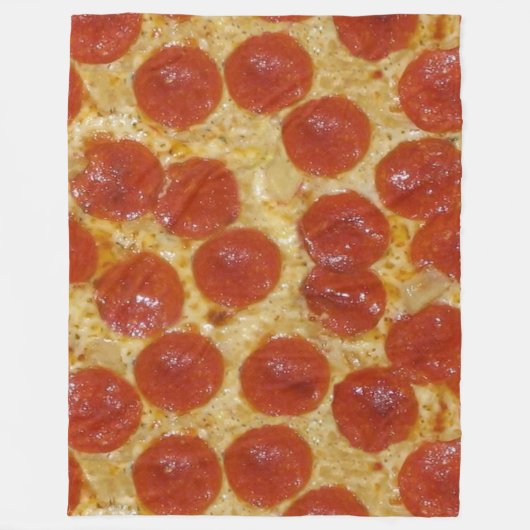 große Pepperoni-Pizza-Decke Fleecedecke (Vorderseite)