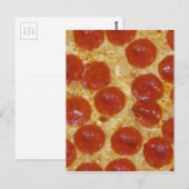 große Pepperoni-Pizza Postkarte (Vorne/Hinten)
