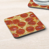 große Pepperoni-Pizza Untersetzer (Linke Seite)