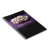 Große Perlenhalskettenfotografie Notizblock (Rechte Seite)