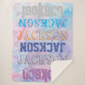 Große Personalisierte Bezeichnung Wasserfarbe Hint Sherpadecke (Vorderseite)