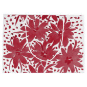 Große Personalisierte Blumenmuster Ruby Red Gift B Geschenktüte (Rückseite)