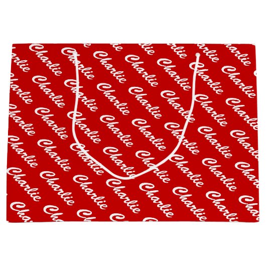 Große personalisierte Geschenktasche mit individue Große Geschenktüte (Vorderseite)