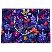 Große Personalisierte Geschenktasche mit Lila Blät Geschenktüte (Vorderseite)