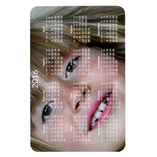 Große Personalisierte Kalender - Flexible Magnet 2 (Vertikal)