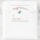 Große Personalisierte Platz Weihnachtsgeschenke Ta Quadratischer Aufkleber (Tasche)