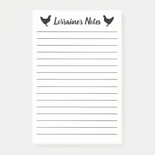 Große personalisierte Post-it®-Noten mit Hühnerhen Post-it Klebezettel (Vorderseite)