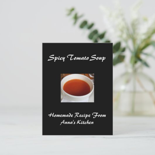 Große Personalisierte Rezeptionskarten Postkarte (Stehend Vorderseite)